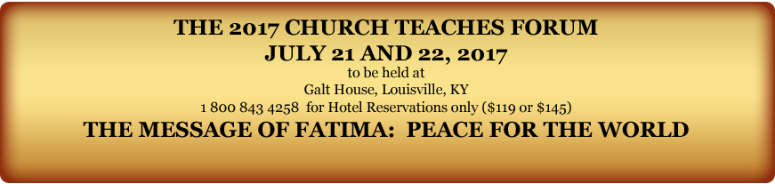 Church Teaches Forum